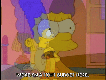 Marge Simpson说'我们的预算很紧张'
