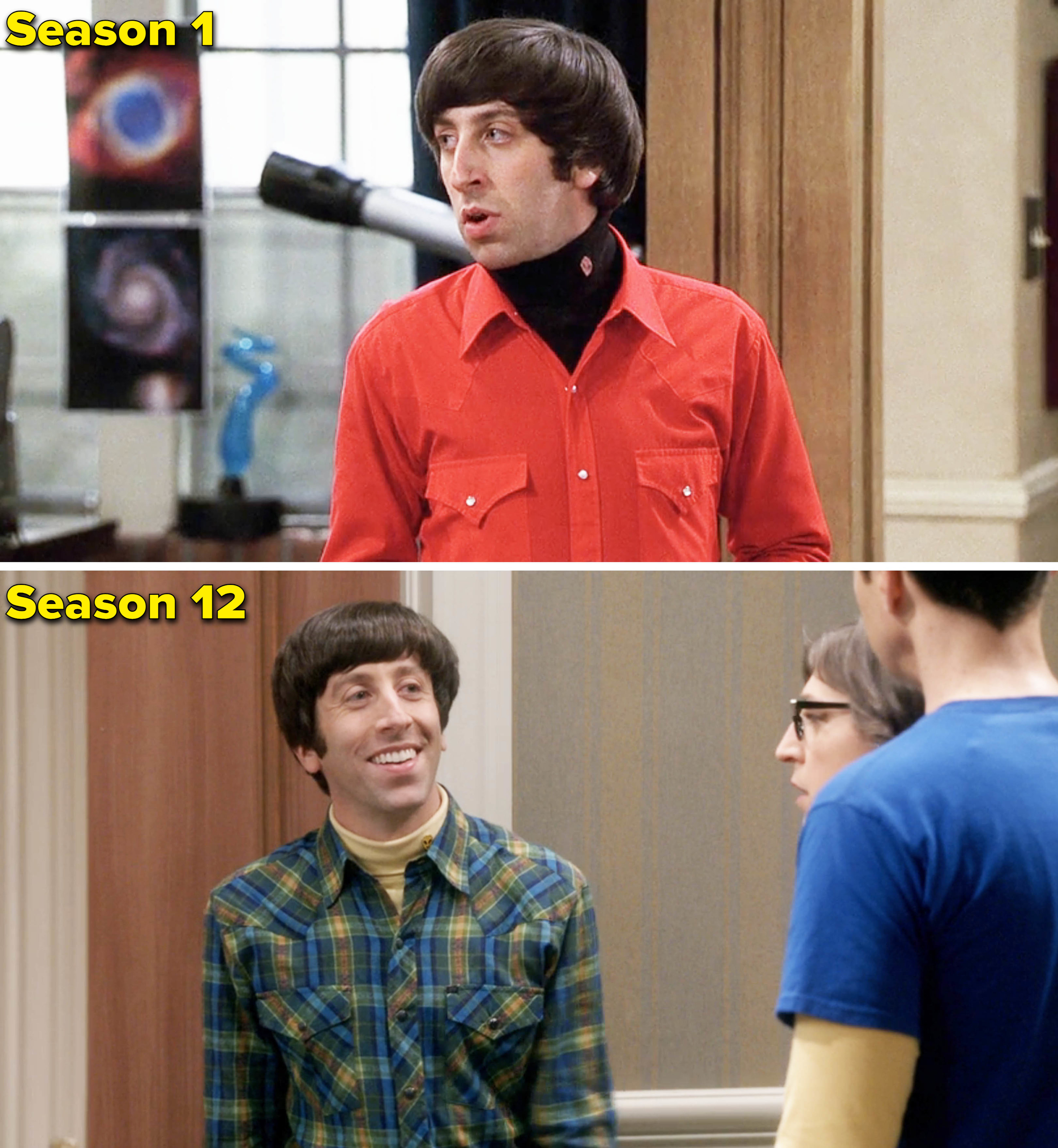 Simon in seasons 1 and 12