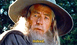 Gandalf saying, &quot;Indeed&quot;