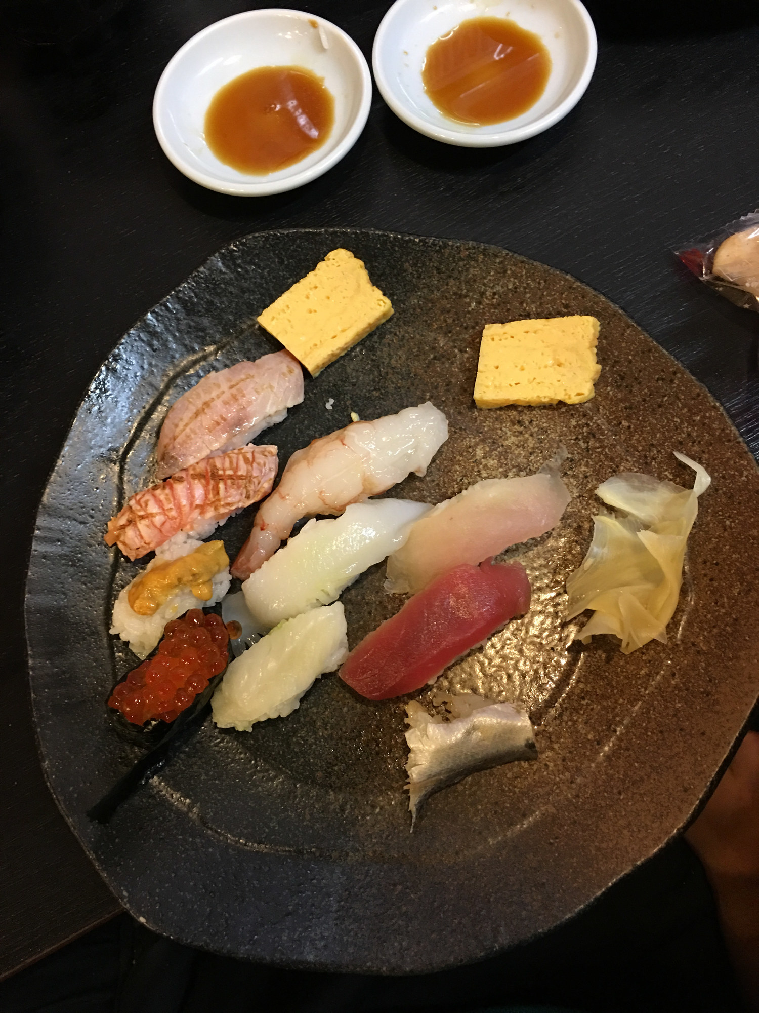 A plate of sushi
