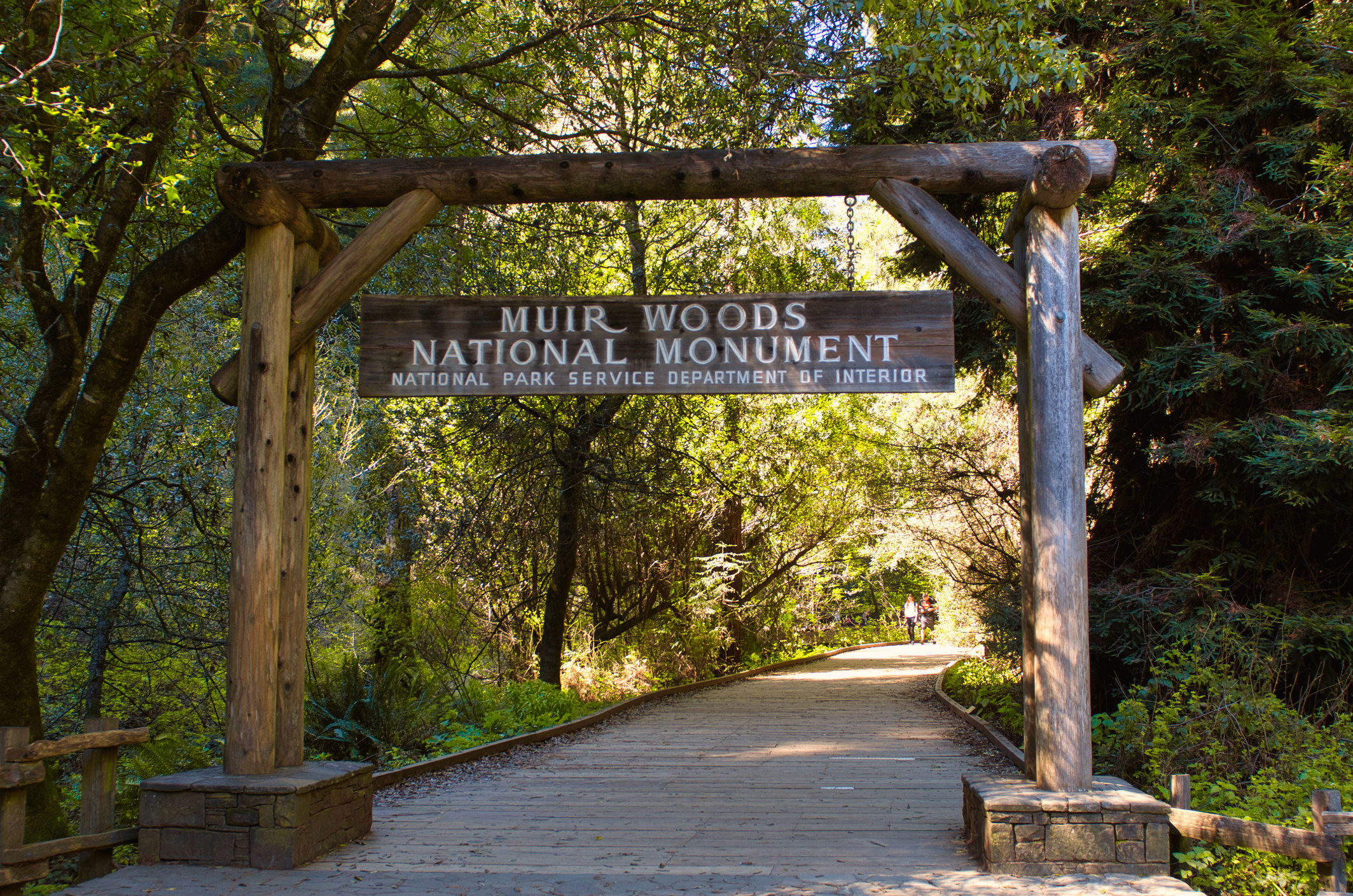 The entrance to Muir Woods