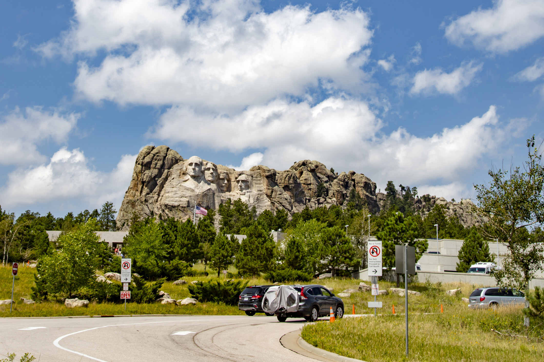 Mt. Rushmore seen from the road