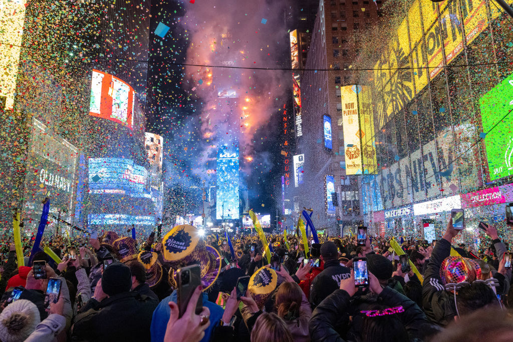 Times Square New Year&#x27;s Eve celebration