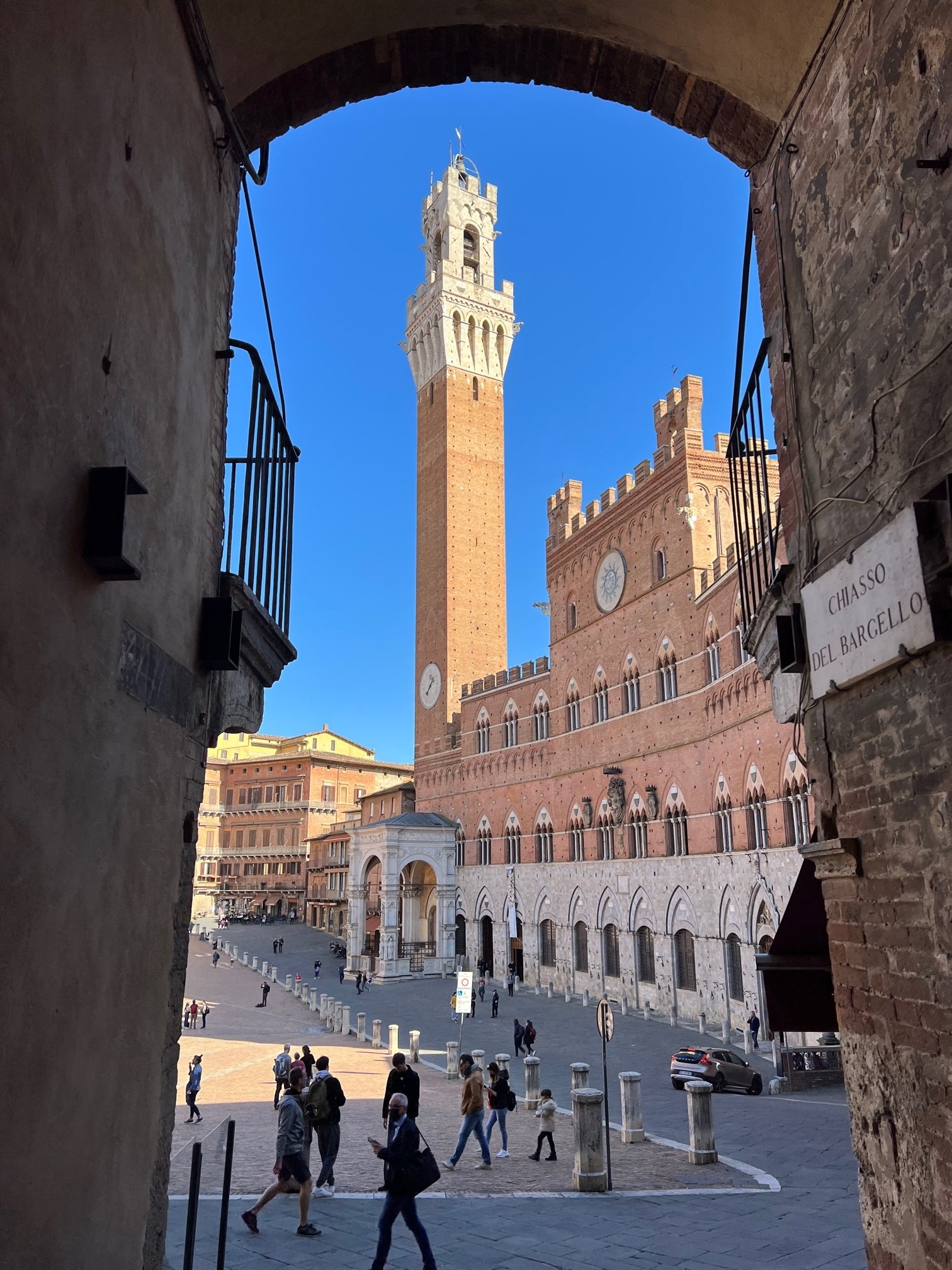 A view of the main square in Siena, Italy