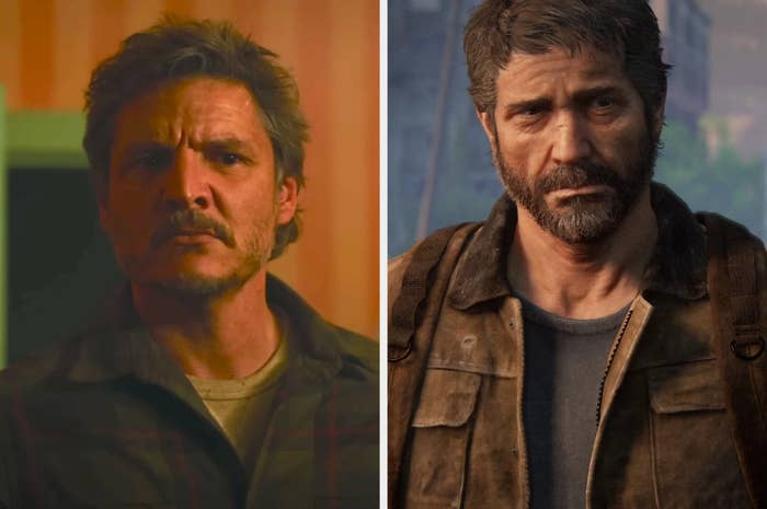 side by side of the game character and pedro pascal