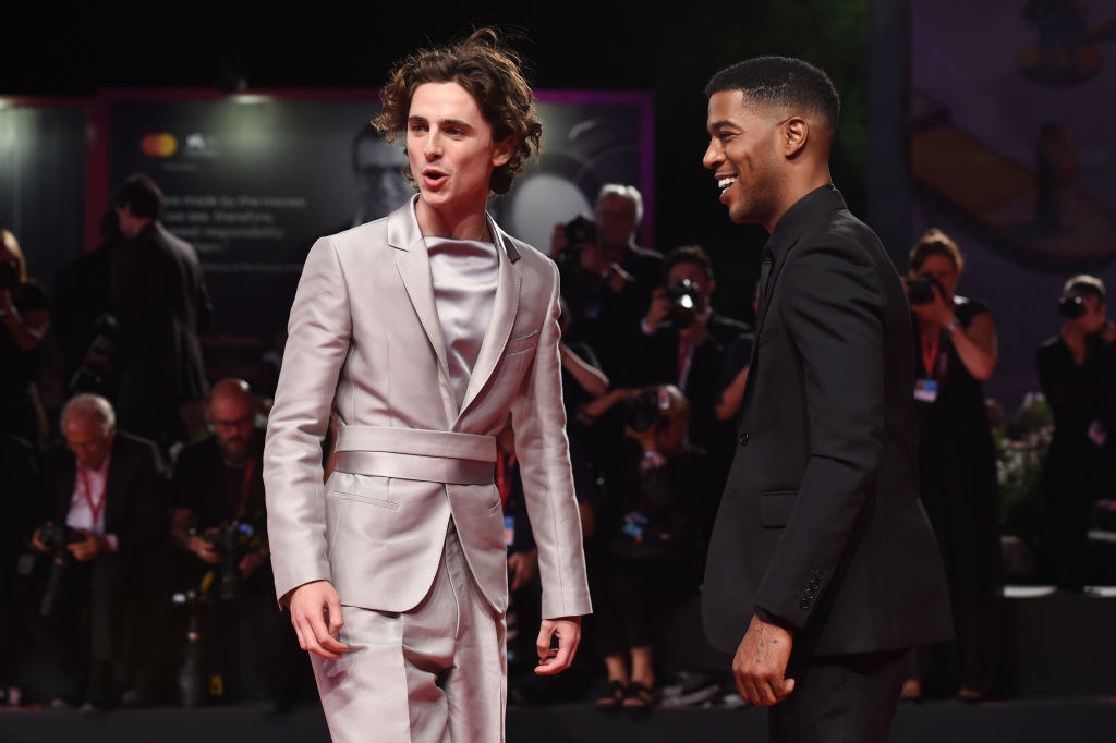 Kid Cudi and Timothée Chalamet on the red carpet