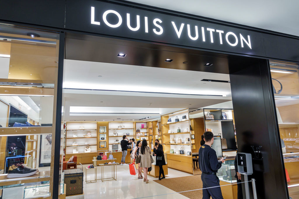 A Louis Vuitton store entrance