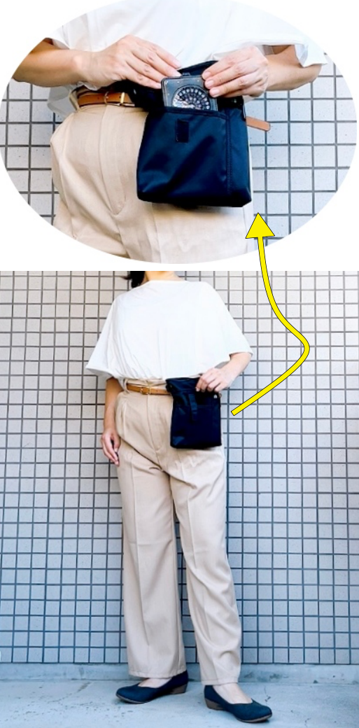 無印良品のおすすめファッションアイテム「撥水 ペン差し付きショルダーバッグ」のコーディネート
