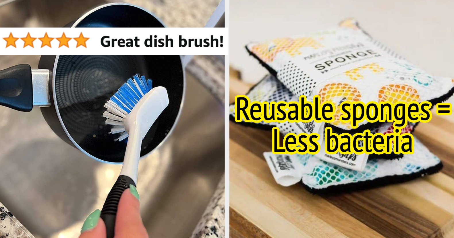 I just realized I can use the silicone tip (left) of this brush to get  stuck food off dishes without picking food out of bristles after! :  r/CleaningTips