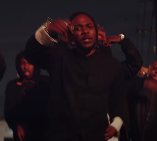 closeup of Kendrick in his music video