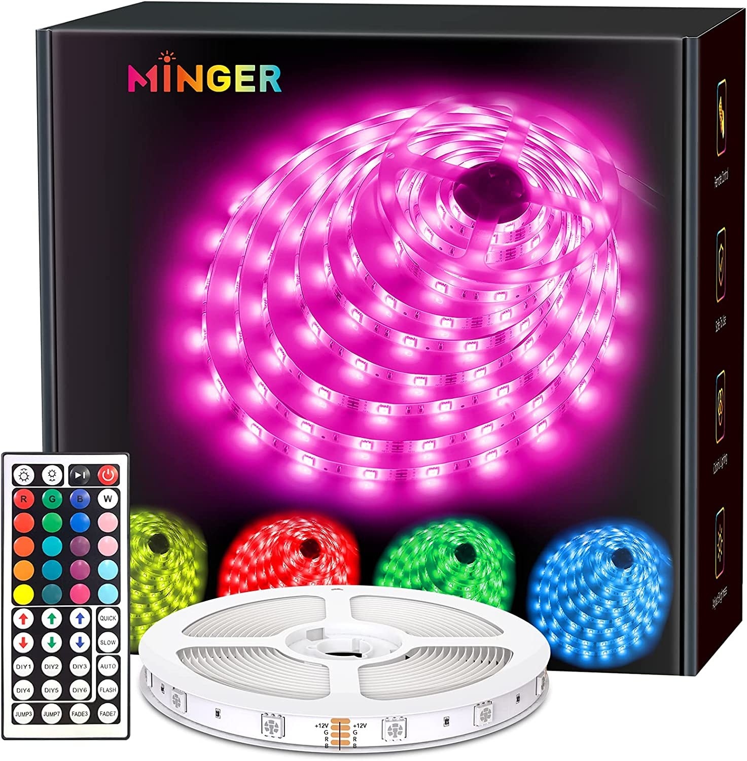 the strip light, packaging, and remote