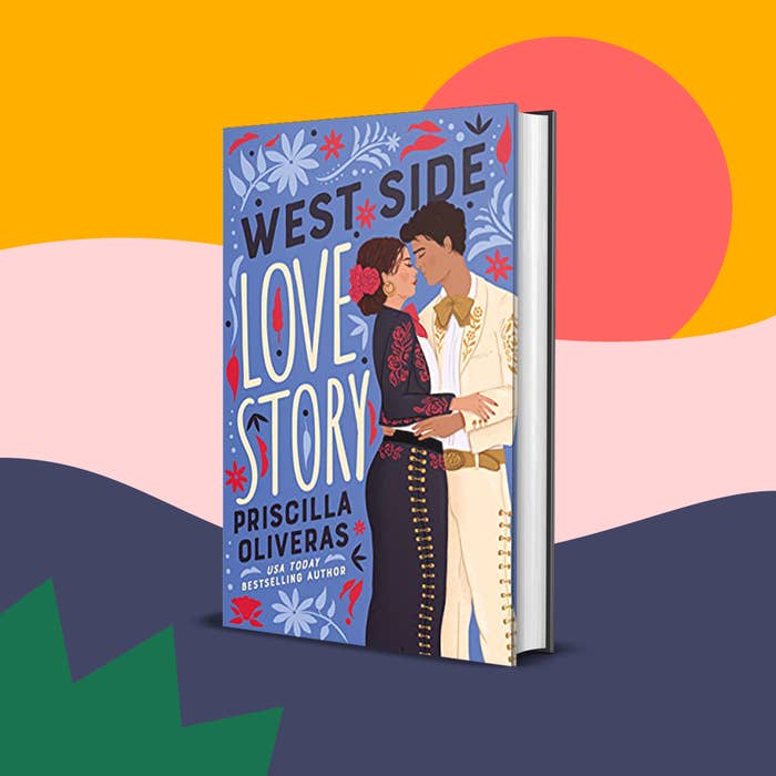 book cover with an illustrated couple in mariachi clothes hugging