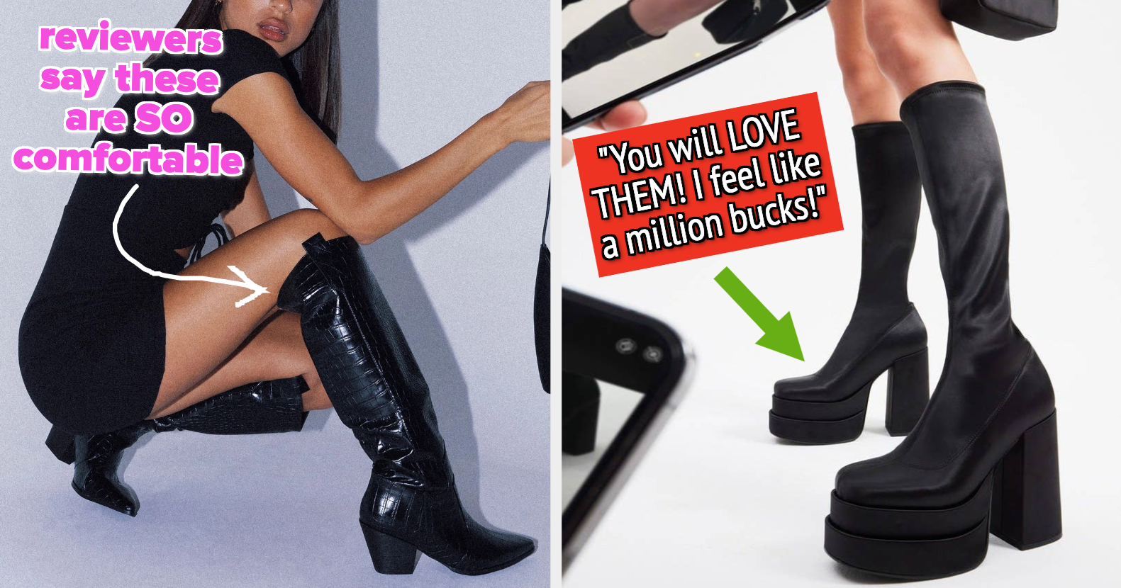 Best black knee sale high boots 218