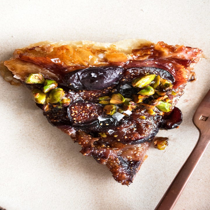 A slice of fig tart.