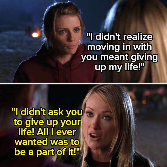 Marissa and Alex breaking up on the beach