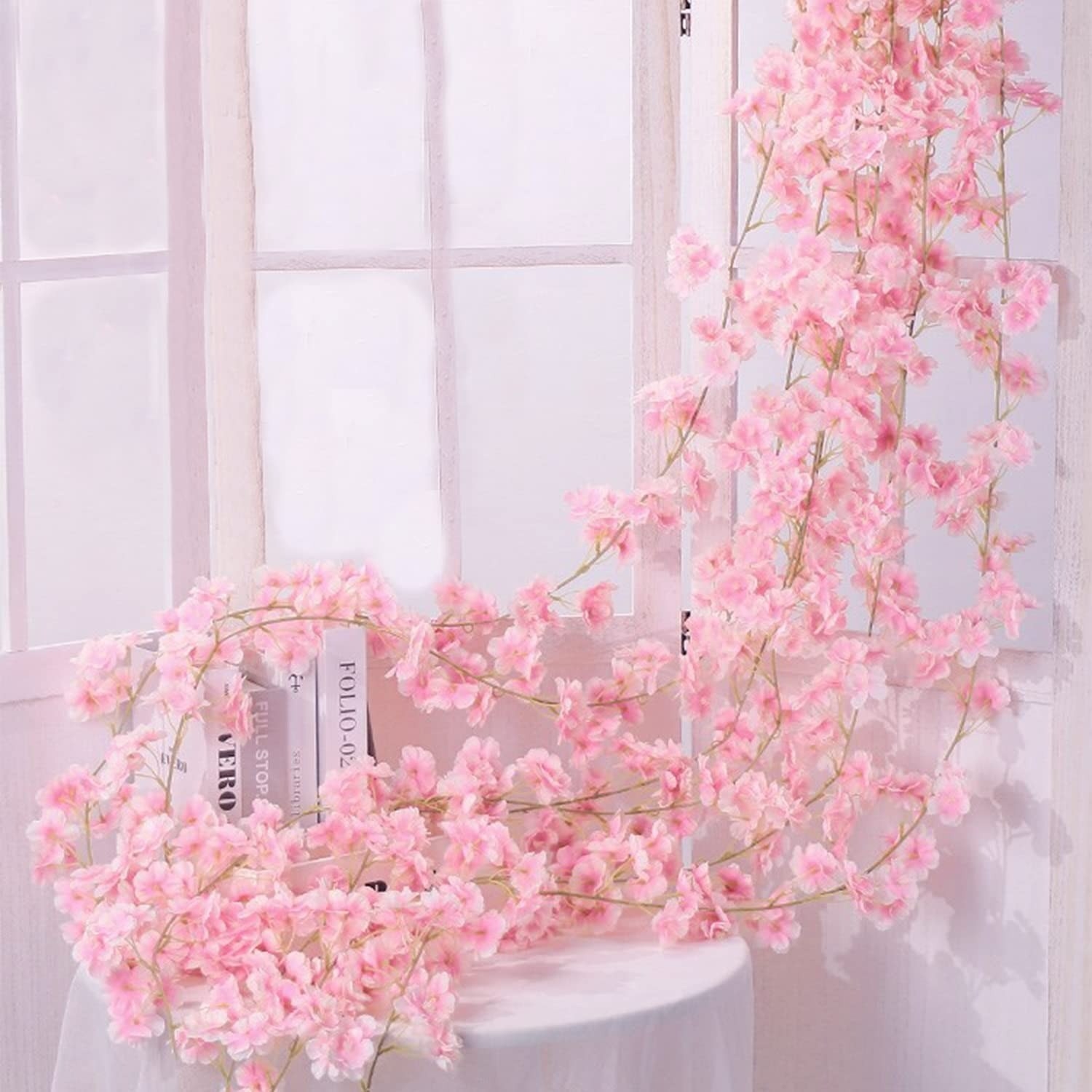 enredadera de flores artificiales de cerezo