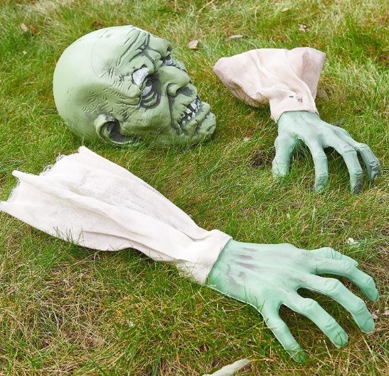 Decoración falsa de cadáver tipo zombie para halloween
