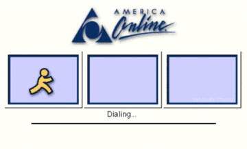the AOL connecting screen