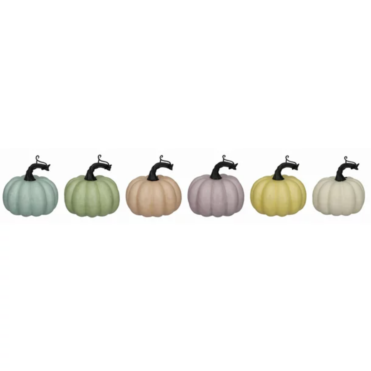 3-inch decorative pumpkins in pastel colors