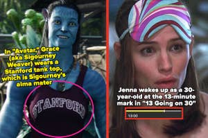 Sigourney Weaver in "Avatar;" Jennifer Garner in "13 Going on 30"