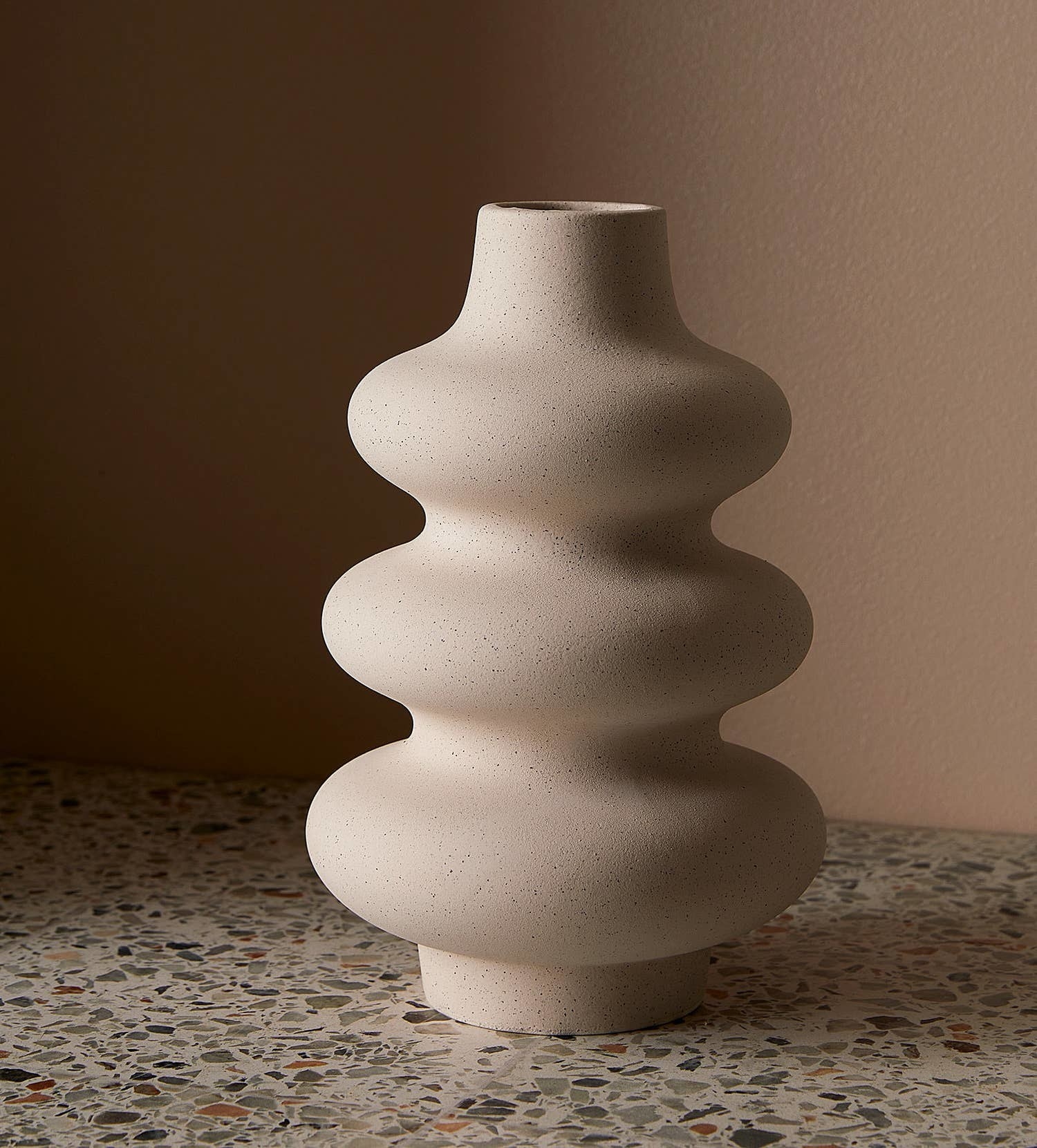 a stylish curved vase