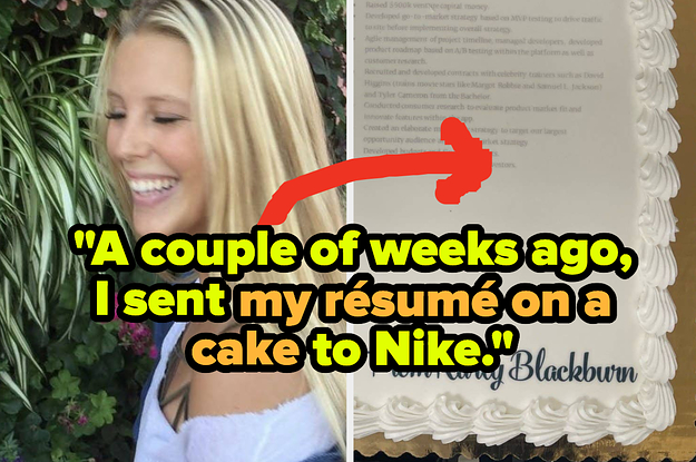 This Woman Had Her Résumé Printed On A Cake And Sent To Nike, And The Internet Can't Decide If It Was A Good Idea Or Not