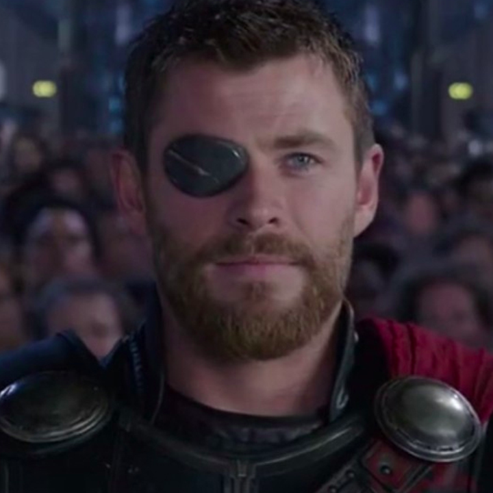Thor with an eye patch on his right eye