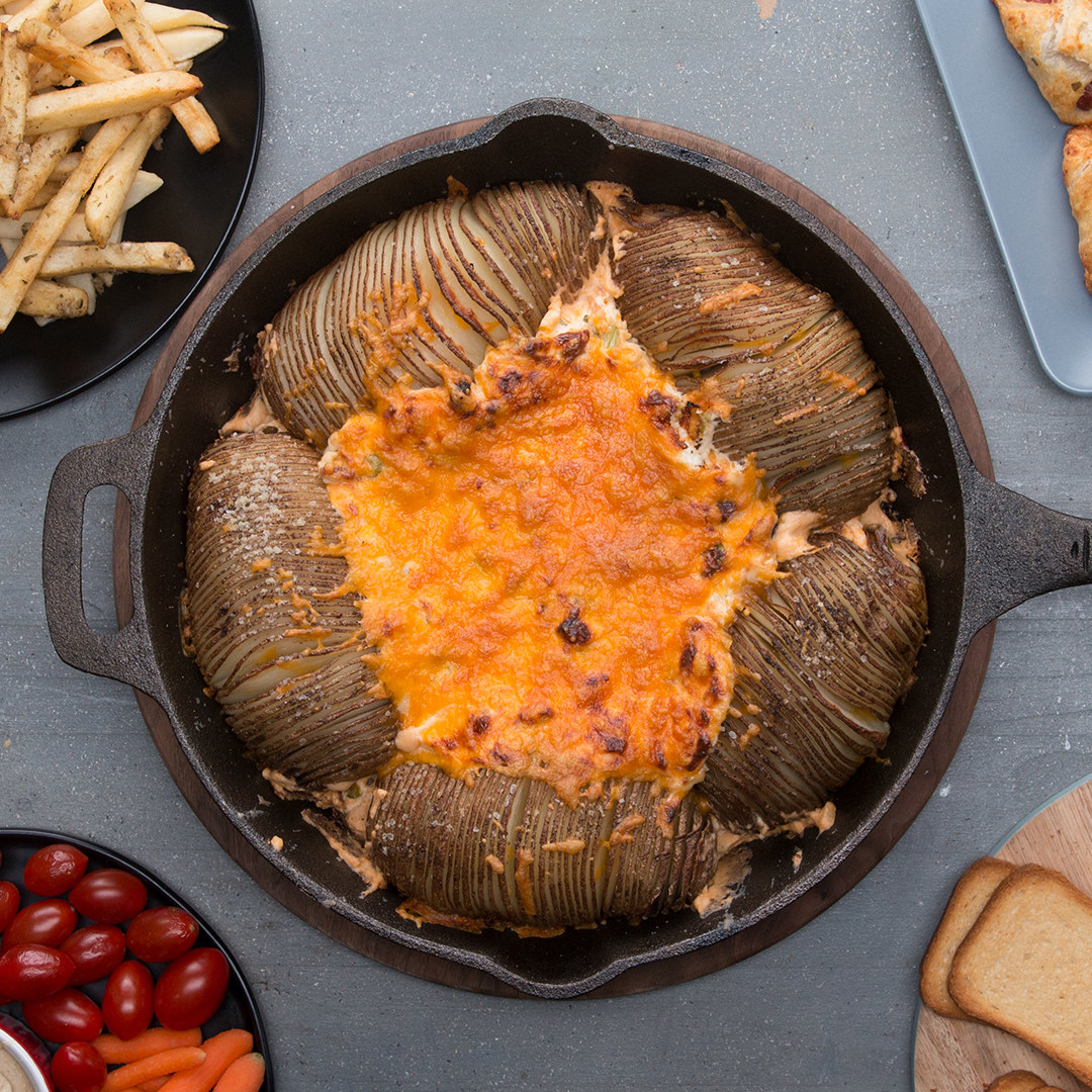 Loaded Hasselback Potatoes &amp;amp; Dip