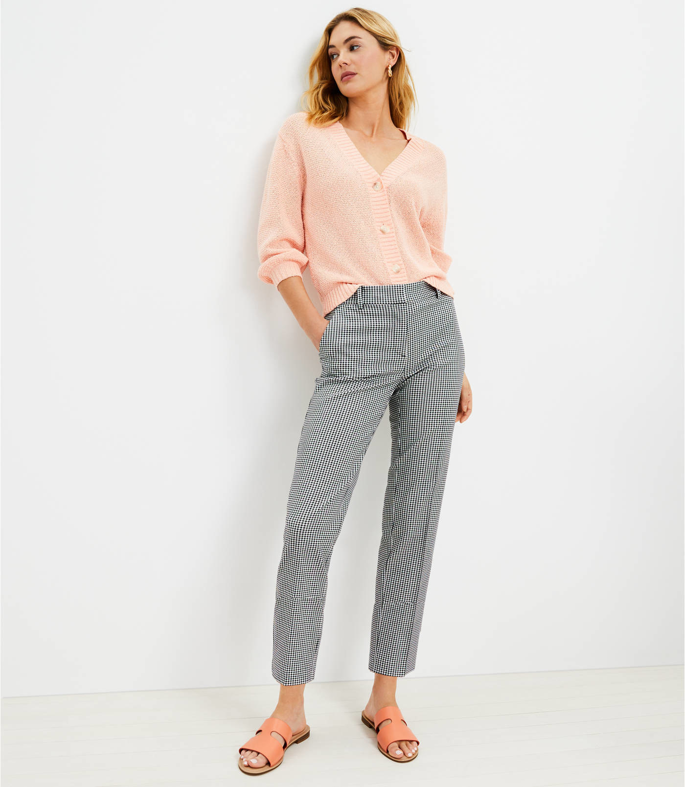 A model wears the pants