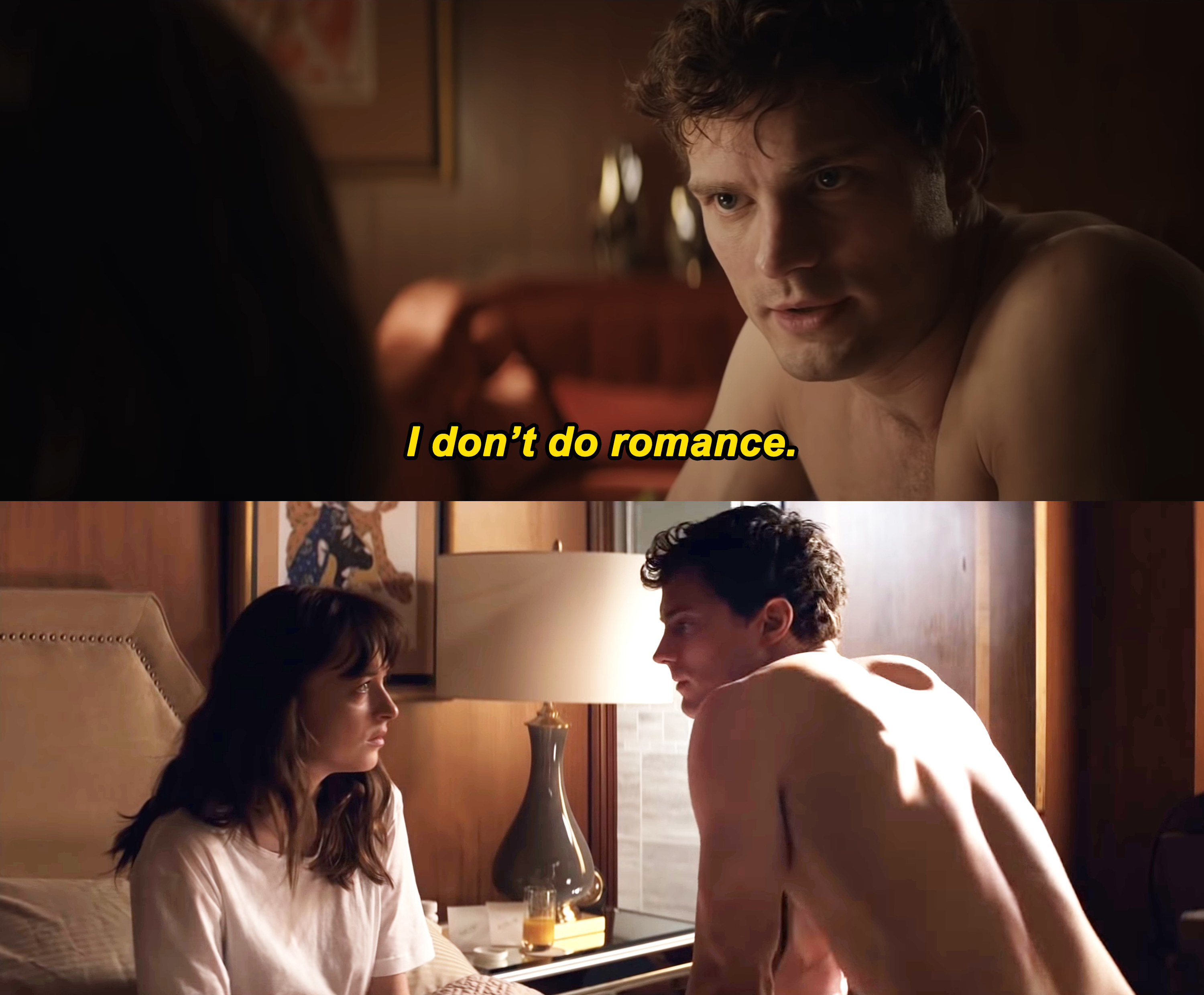 bedroom talk in &quot;50 shades of grey&quot;