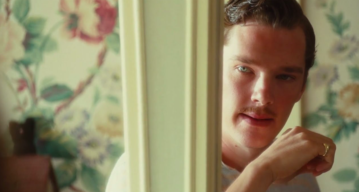 closeup of Benedict with a small mustache