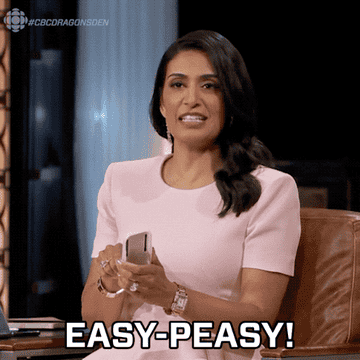 A woman saying, &quot;Easy-peasy!&quot;