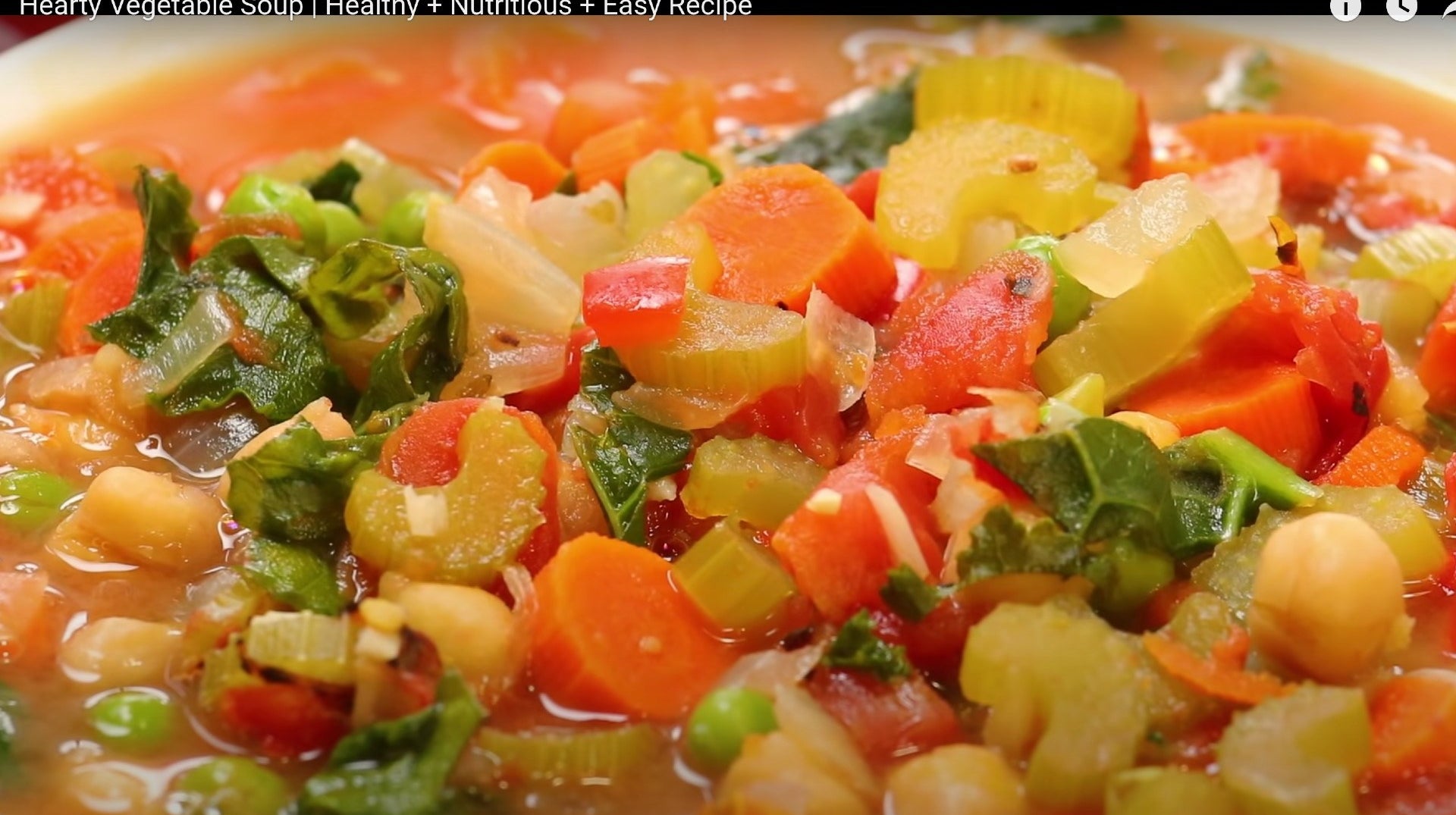 Bowl of vegetable soup