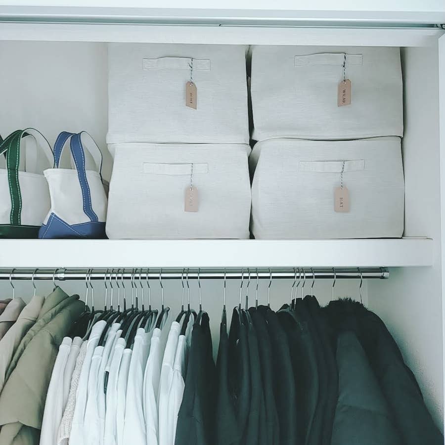 家の収納 全部これにしたい 無印良品の 大容量ケース 高いところにガンガン収納できちゃう