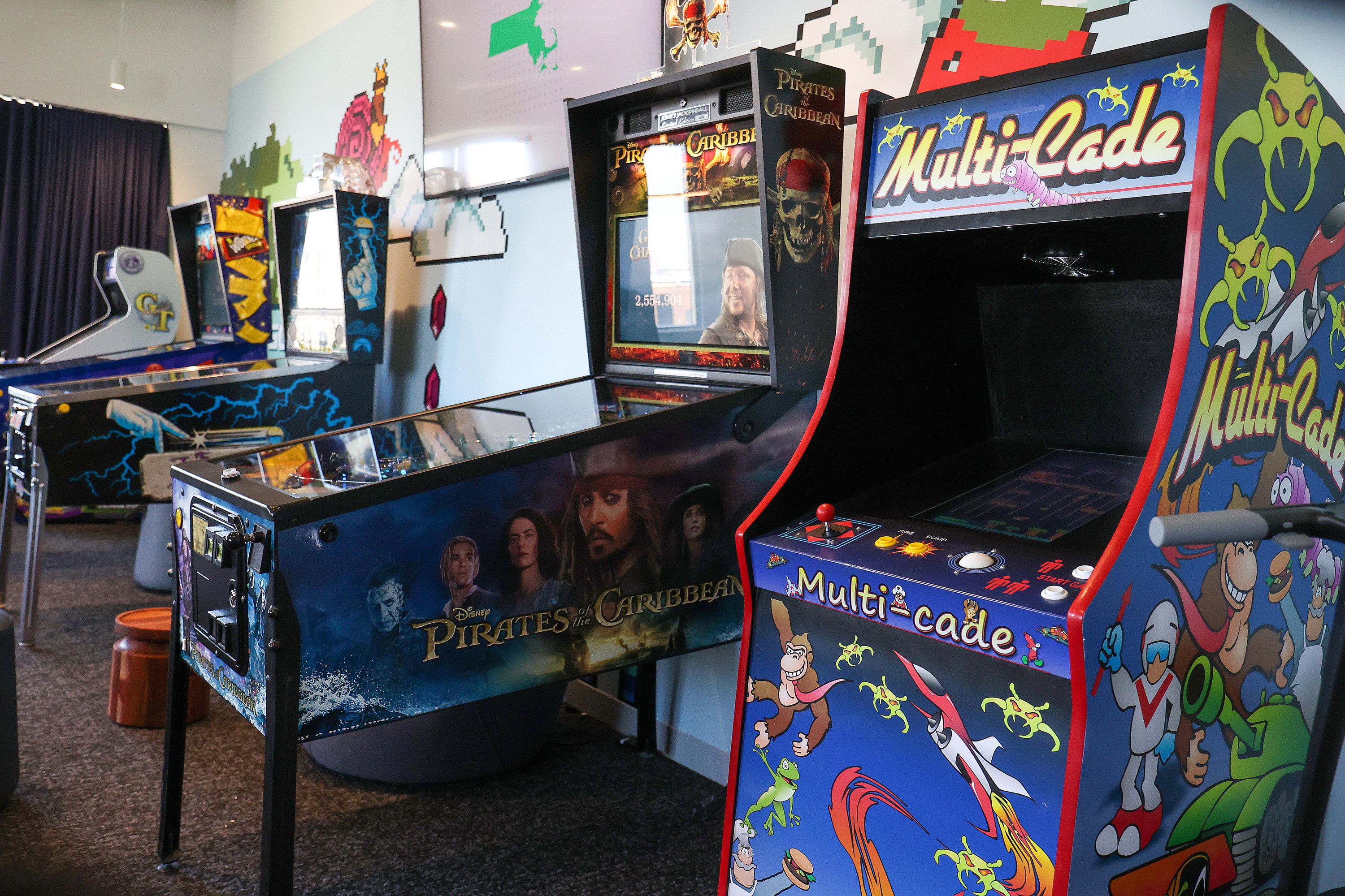 Game room at one of the Google offices.