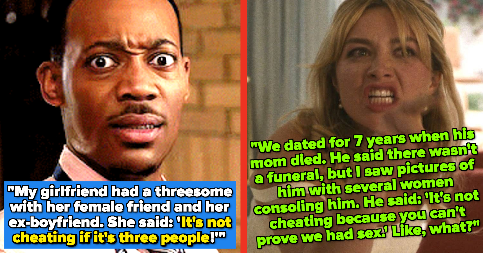 24 Excuses People Made For Cheating