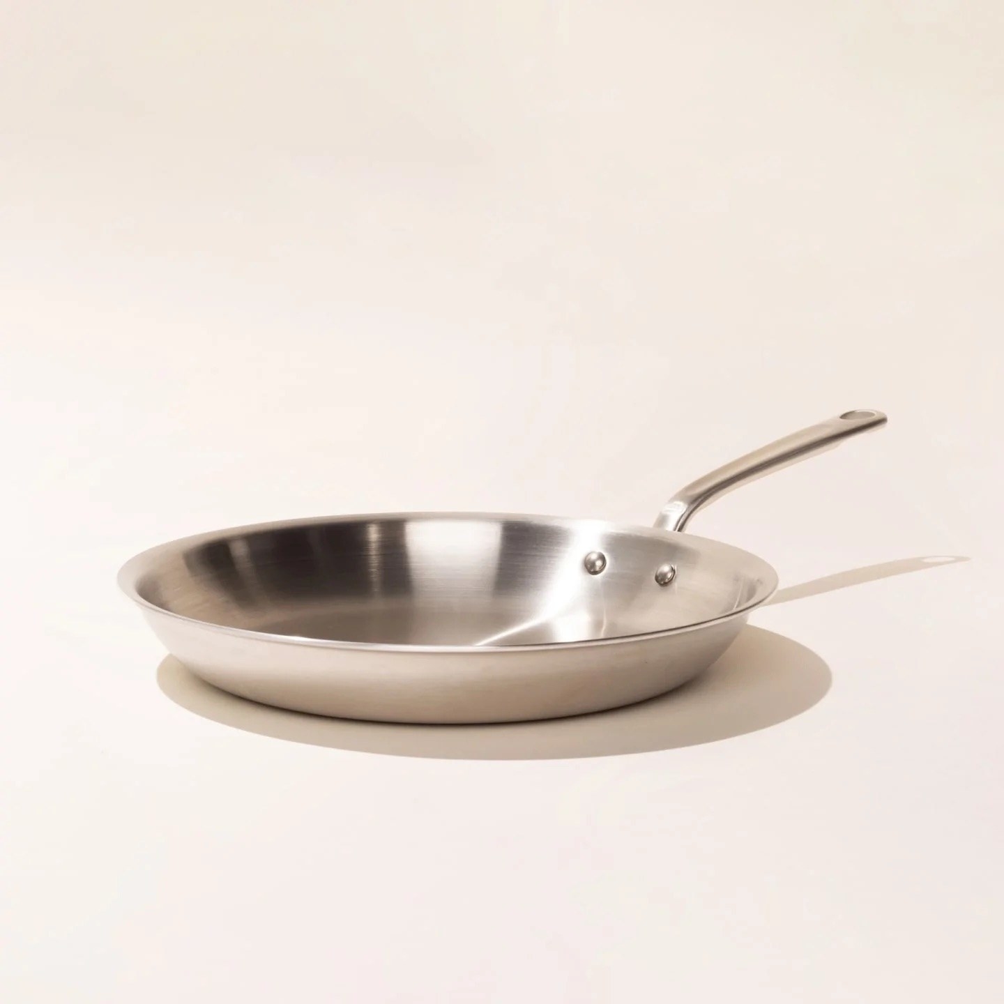 A stainless steel pan