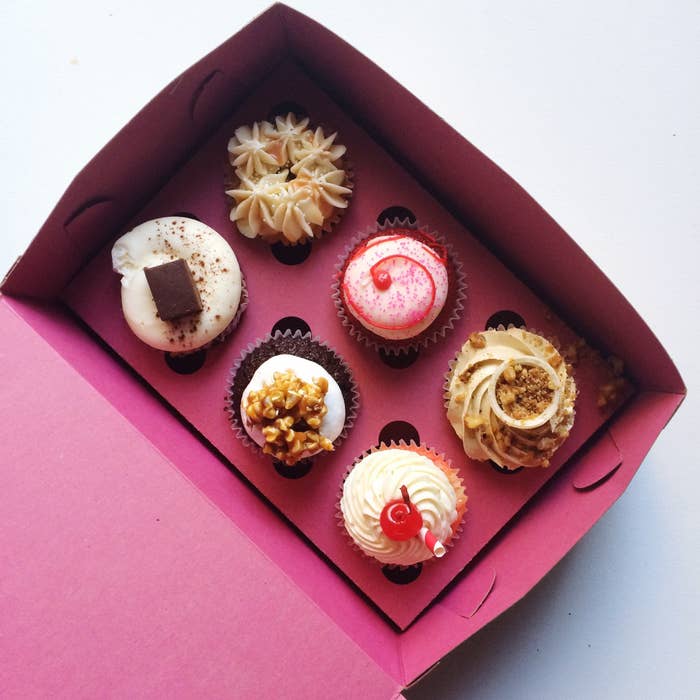 Various donuts in a box