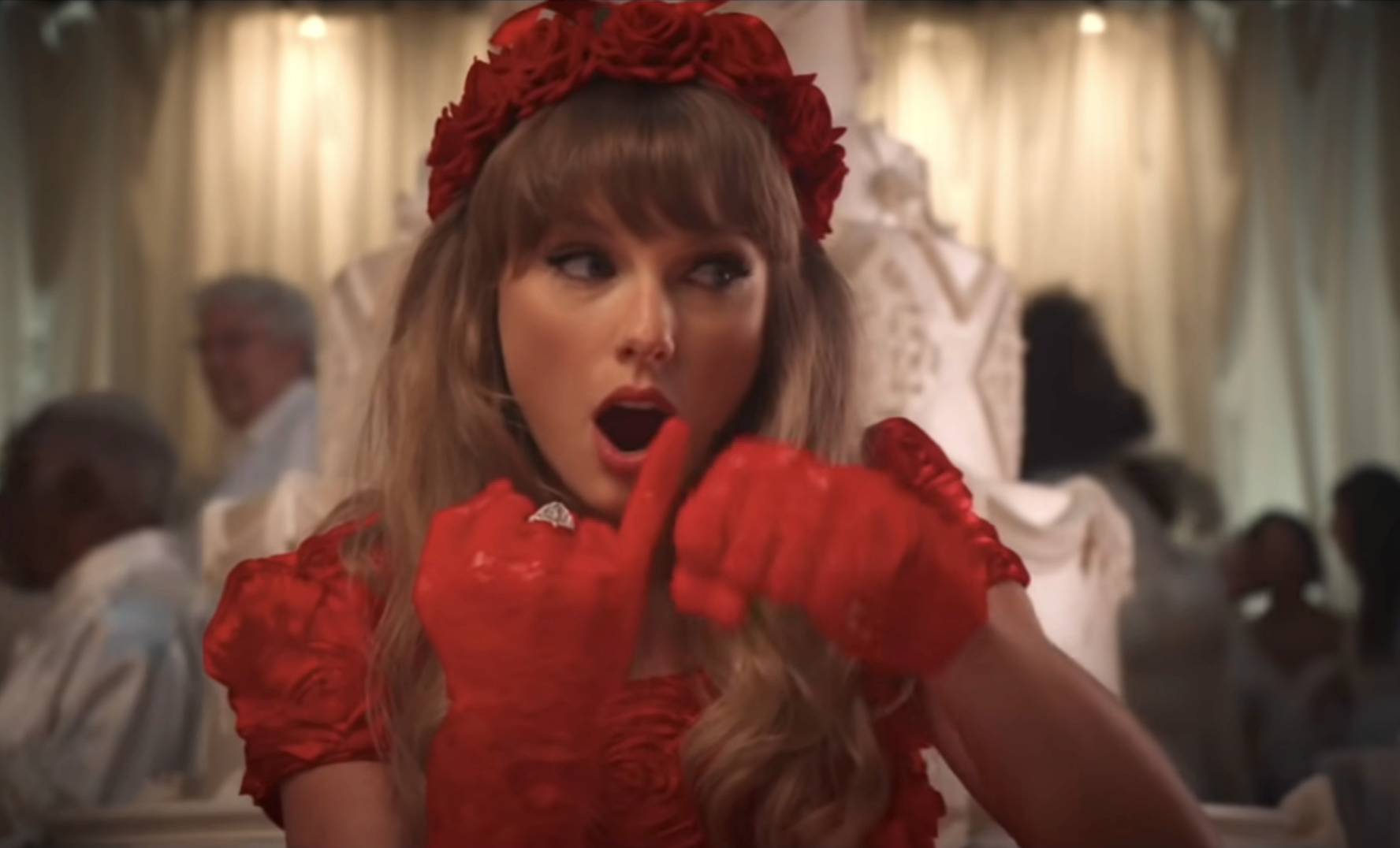 Taylor in a video