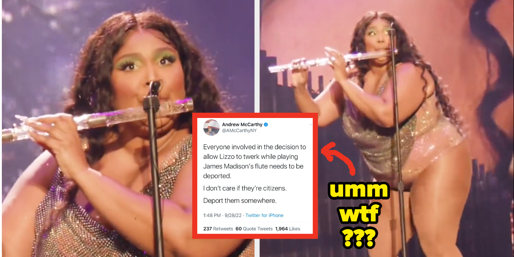 Lizzo played James Madison's crystal flute. The racists responded