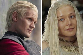 Left: Daemon Targaryen; Right: Rhaenyra Targaryen