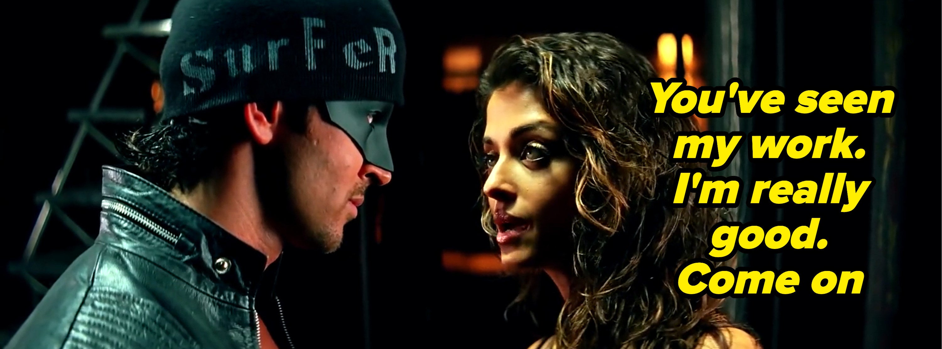 Aishwarya Rai and Hrithik Roshan converse while staring into each other&#x27;s eyes
