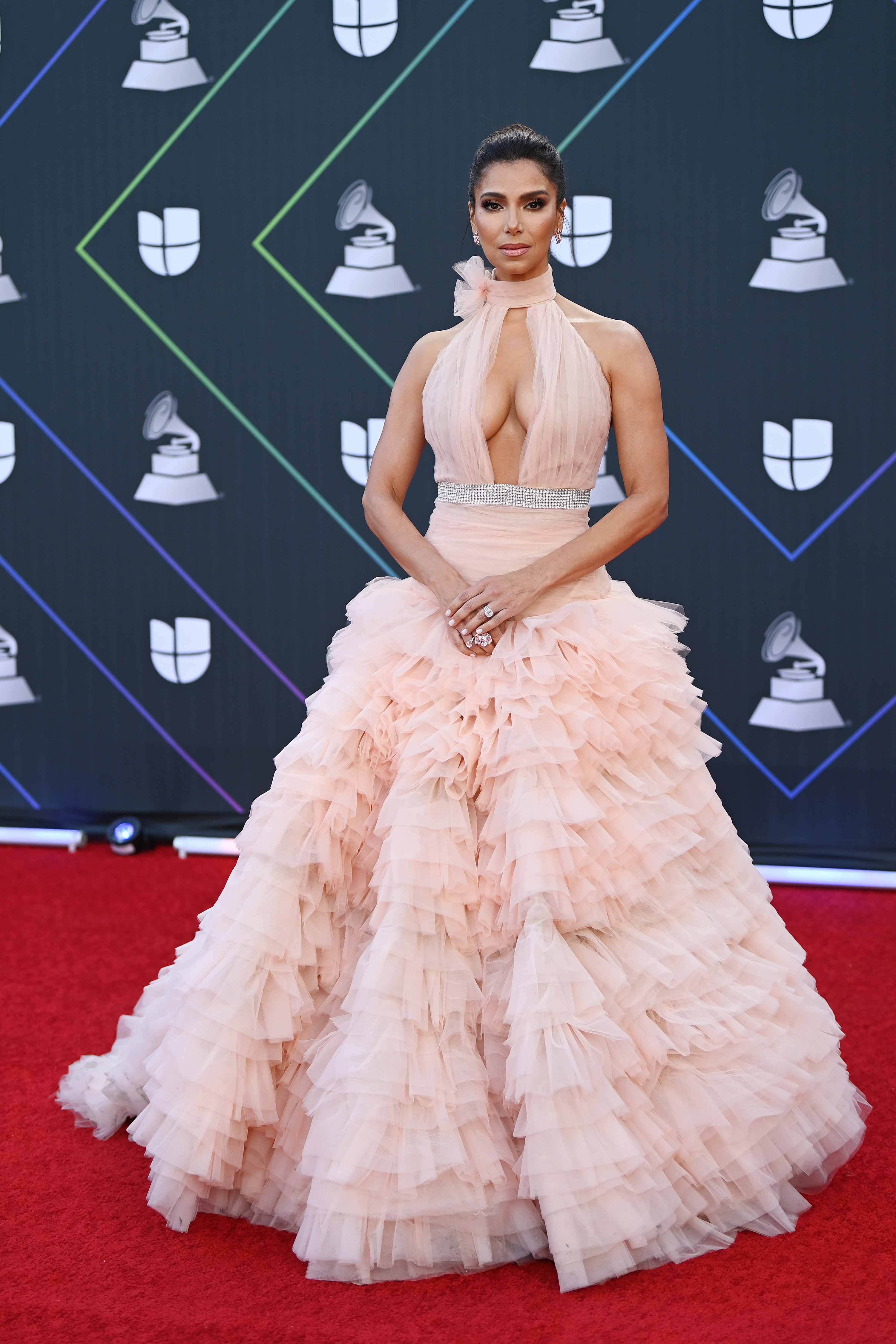Roselyn Sánchez poses at the Latin Grammy Awards on November 18, 2021