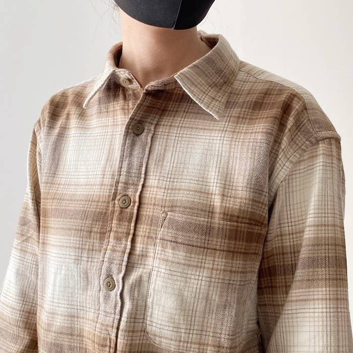 UNIQLO（ユニクロ）のオススメのファッションアイテム「フランネルチェックシャツ（レギュラーカラー･長袖）」のコーディネート