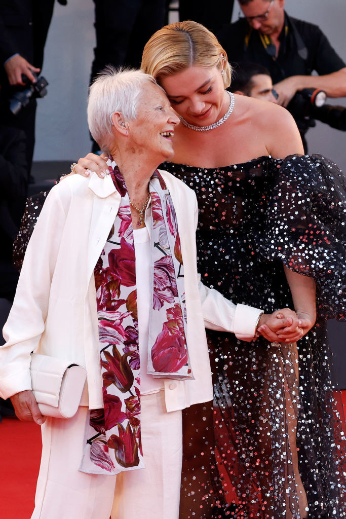 Flo and her grandma on the red carpet