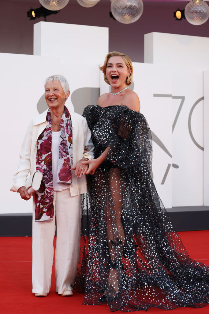 Flo and her grandmother on the red carpet