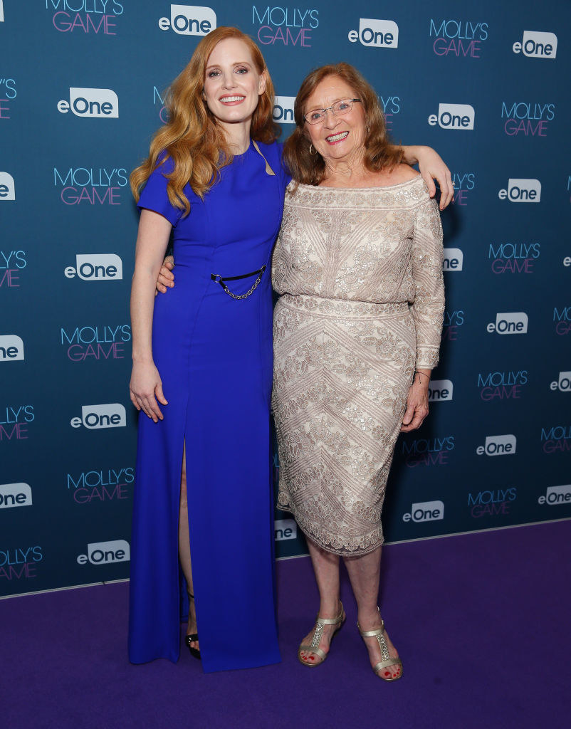 Jessica and her grandmother on the red carpet