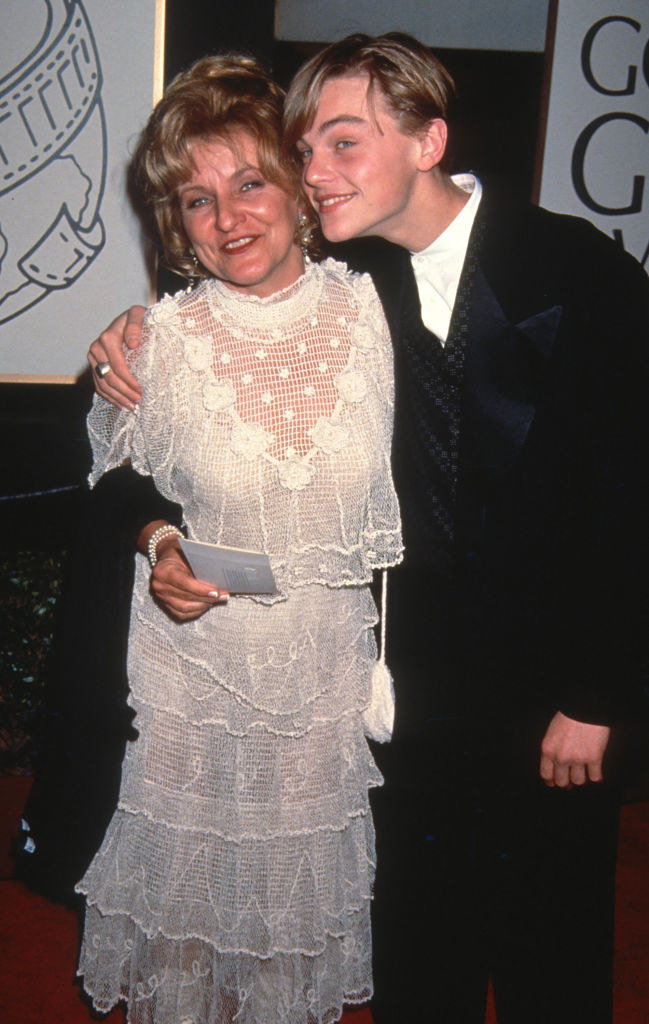 Leo with his mom on the red carpet