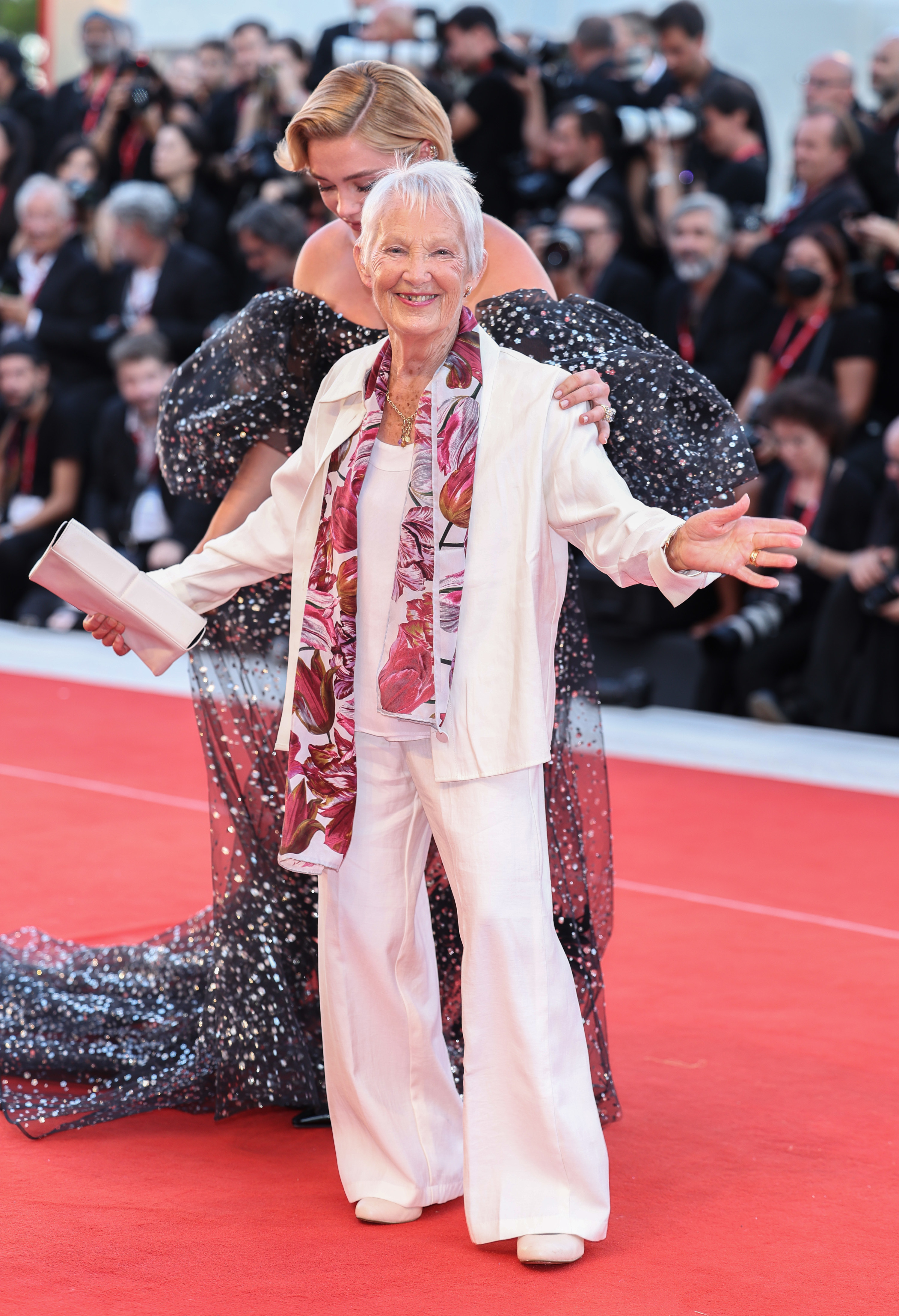 Florence Pugh Brings Remarkable Grandma to Venice Red Carpet