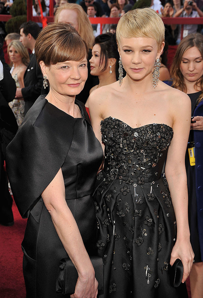 Carey and her mom on the red carpet